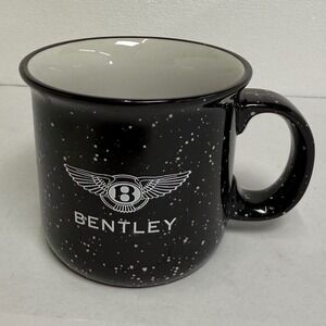 Bentley Coffee Mug  Black Speckled Campfire Ceramic Logo Luxury Auto